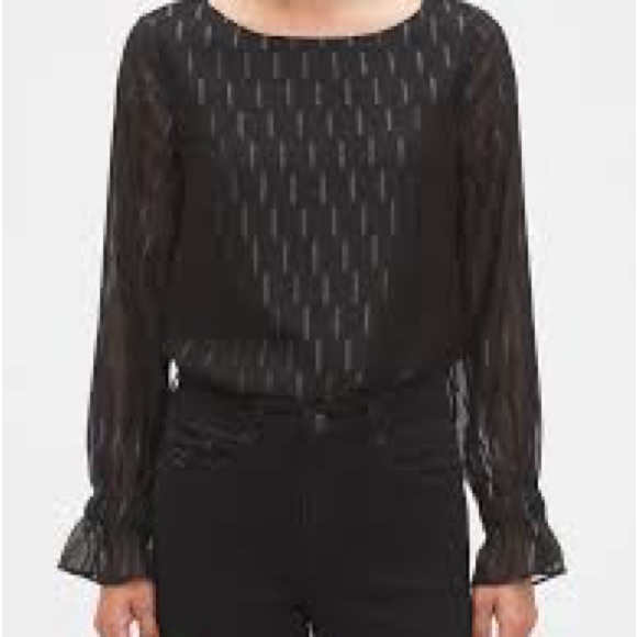 Banana Republic Tops - Banana Republic Black Sheer Blouse